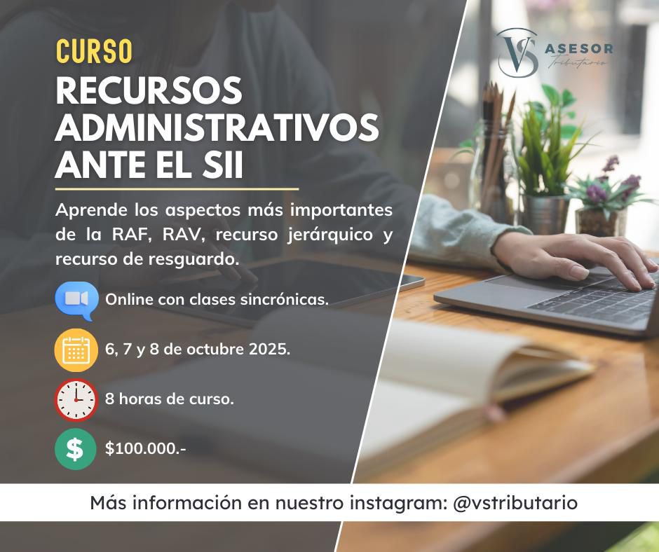Recursos Administrativos ante el SII – 06, 07 y 08 Octubre 2025